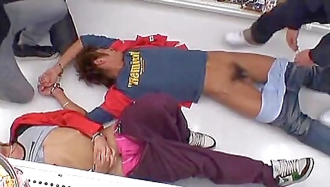 Hot babe fucked by a sexy time